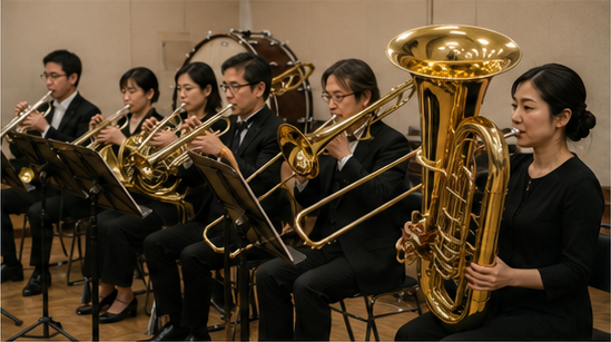 金管楽器の演奏
