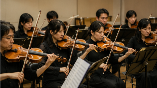 演奏会での弦楽器パート
