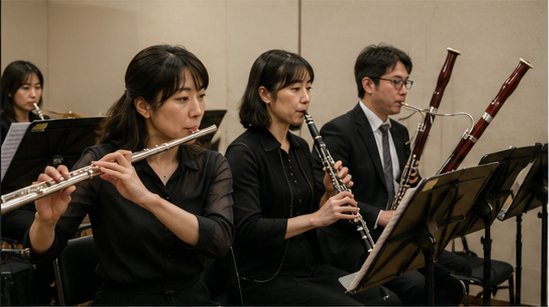 木管楽器の演奏
